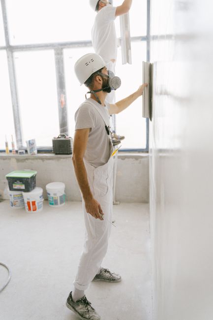 Smooth Finish Plastering at work